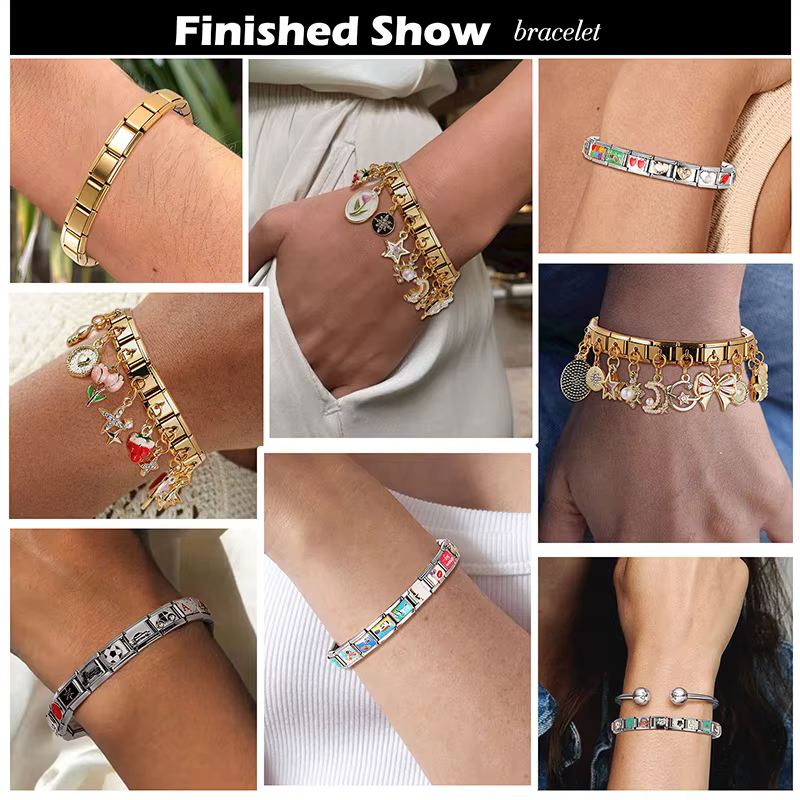 J'aime mexique, amérique, grande-bretagne, russie, cœur, breloque italienne, maillons adaptés au Bracelet en acier inoxydable de 9mm, pour hommes et femmes, bricolage, cadeaux