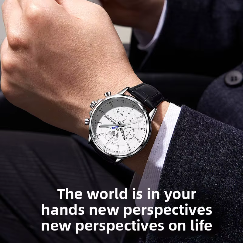 Montre automatique à remontage automatique pour homme, en acier inoxydable, nouvelle, avec affichage du mois et de la date, luminescente, étanche, tourbillon
