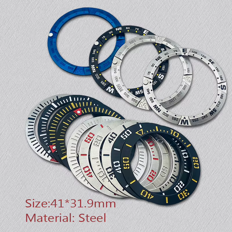 Anneau d'insertion de lunette de montre en acier Mod 41mm x 32mm, adapté à la série Seiko Prospex, nouveaux boîtiers de montre samouraï pour hommes, pièces de réparation