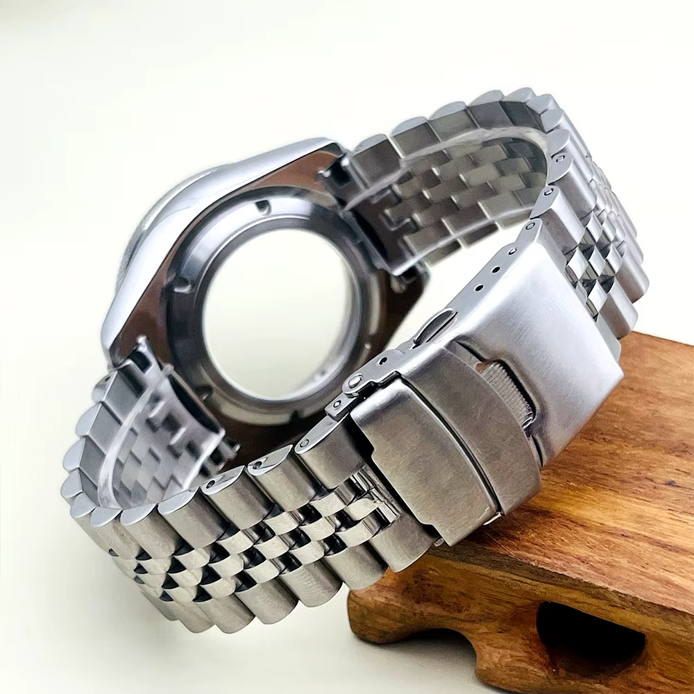 Mod SKX007 boîtier de montre et Kit de bracelet adapté pour Seiko NH34 NH35 NH36 couronne de mouvement à 3.0