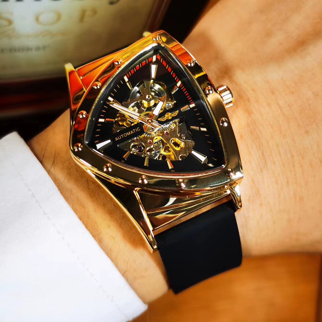 Montre mécanique squelette WINNER Sports pour hommes