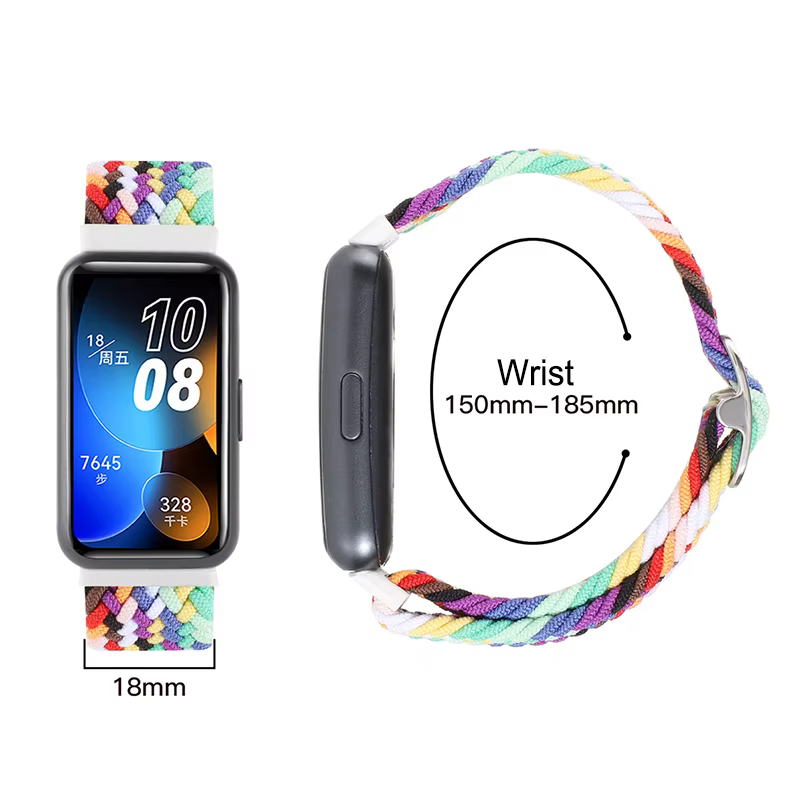 Bracelet tressé en nylon élastique pour Huawei Band 9