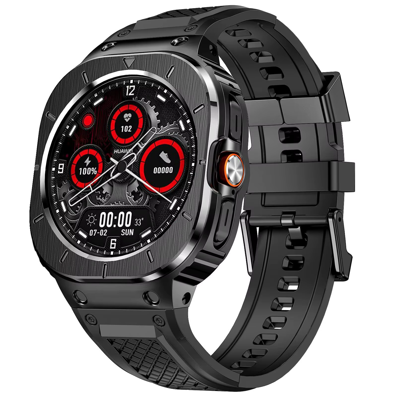 Bracelet pour Samsung Galaxy Watch Ultra 47mm, Bracelet de Sport, coque en acier inoxydable + Bracelet en Silicone TPU pour Galaxy Watch 7 Ultra 47