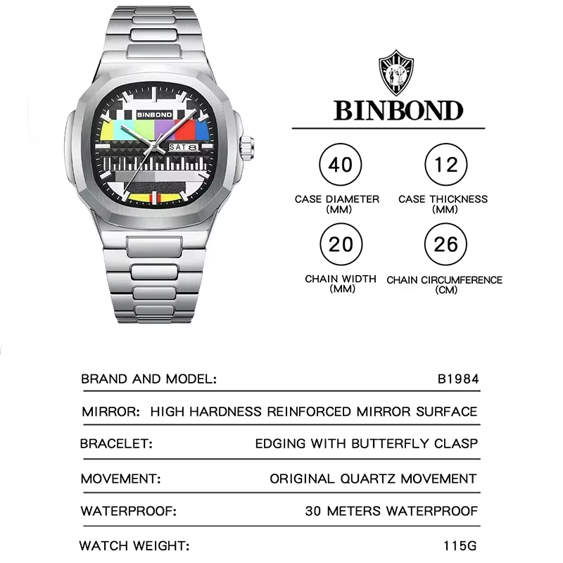 Montre homme BINBOND Fashion