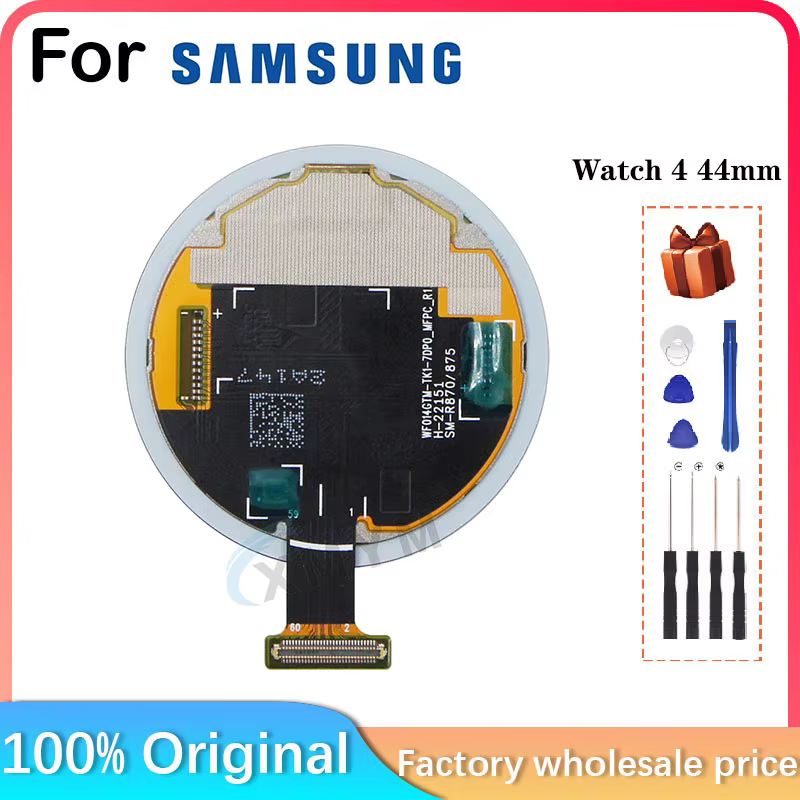 Nouveau pour Samsung Galaxy Watch 4 44mm R-870 R-875 SM-R870 SM-R875 GPS Bluetooth WiFi + LTE LCD écran pièces remplacer réparation