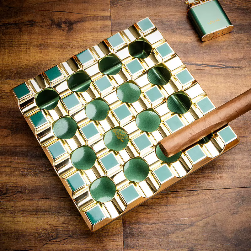 Ensemble d'accessoires pour fumer des cigares, coupe-vent, Jet flamme, briquet tranchant, coupe-cigare de bureau, ciseaux, porte-cigare, cendrier buccal de luxe