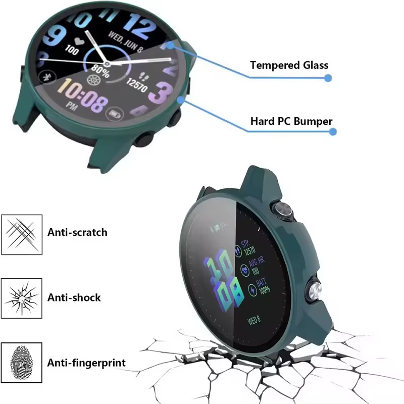 Étui en verre trempé pour Garmin Forerunner 165 965 955 255