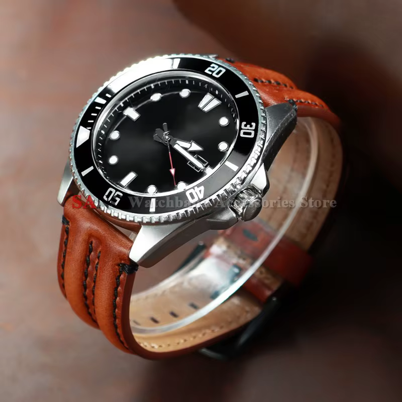 Bracelets de montre en cuir de vache pour Seiko et Omega