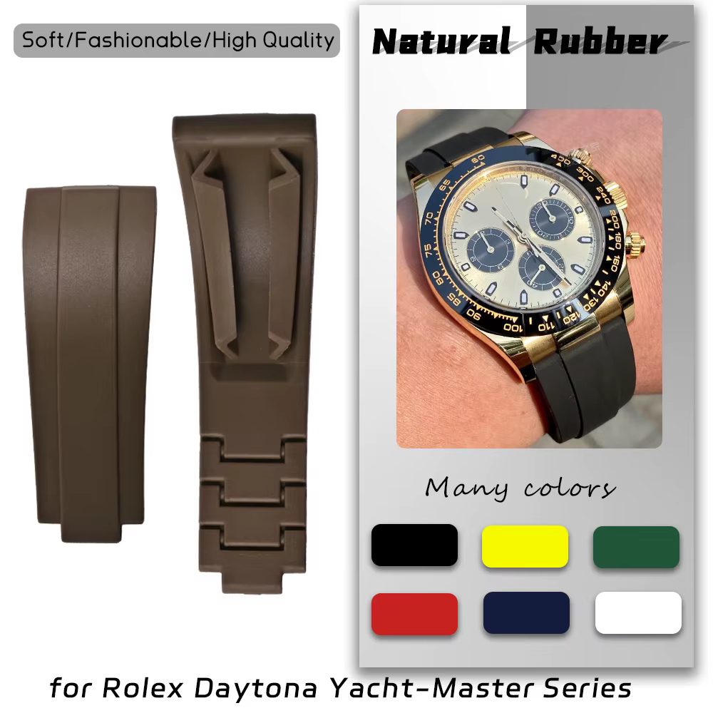 Bracelet de montre en caoutchouc naturel de qualité