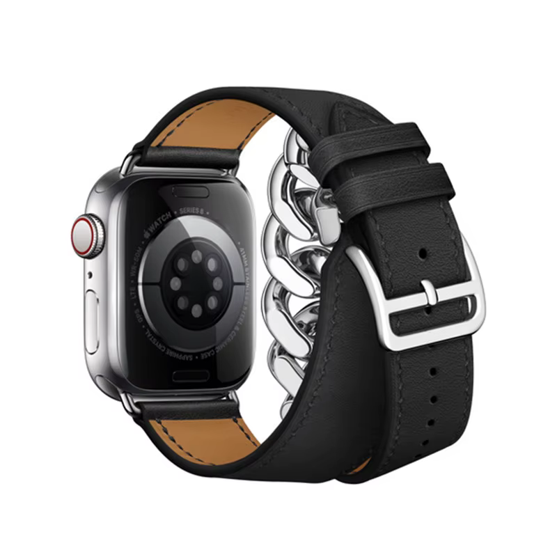 Bracelet en cuir véritable pour Apple Watch Ultra 2