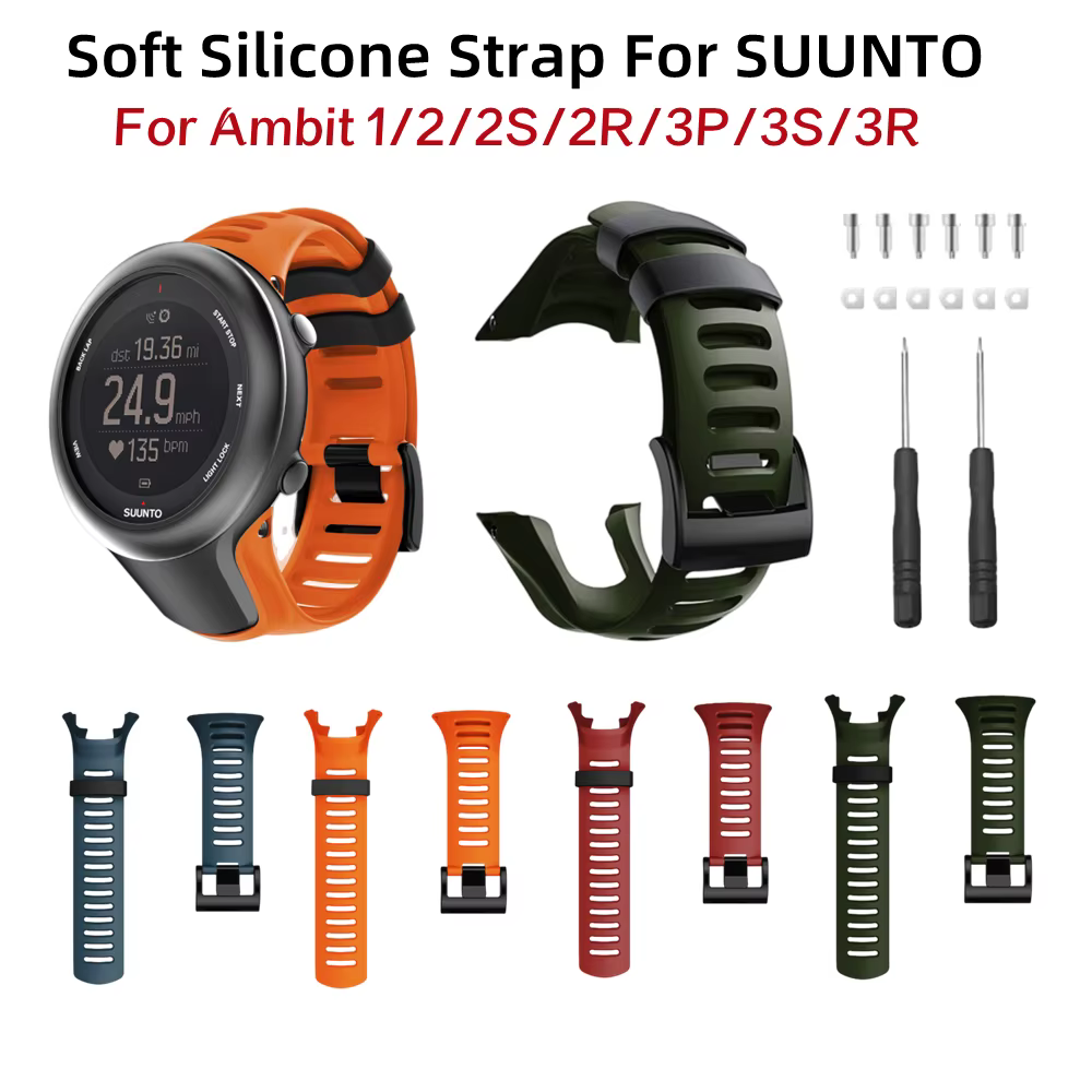 Bracelet en caoutchouc pour SUUNTO Ambit1/2/2S/2R/3P/3S/3R