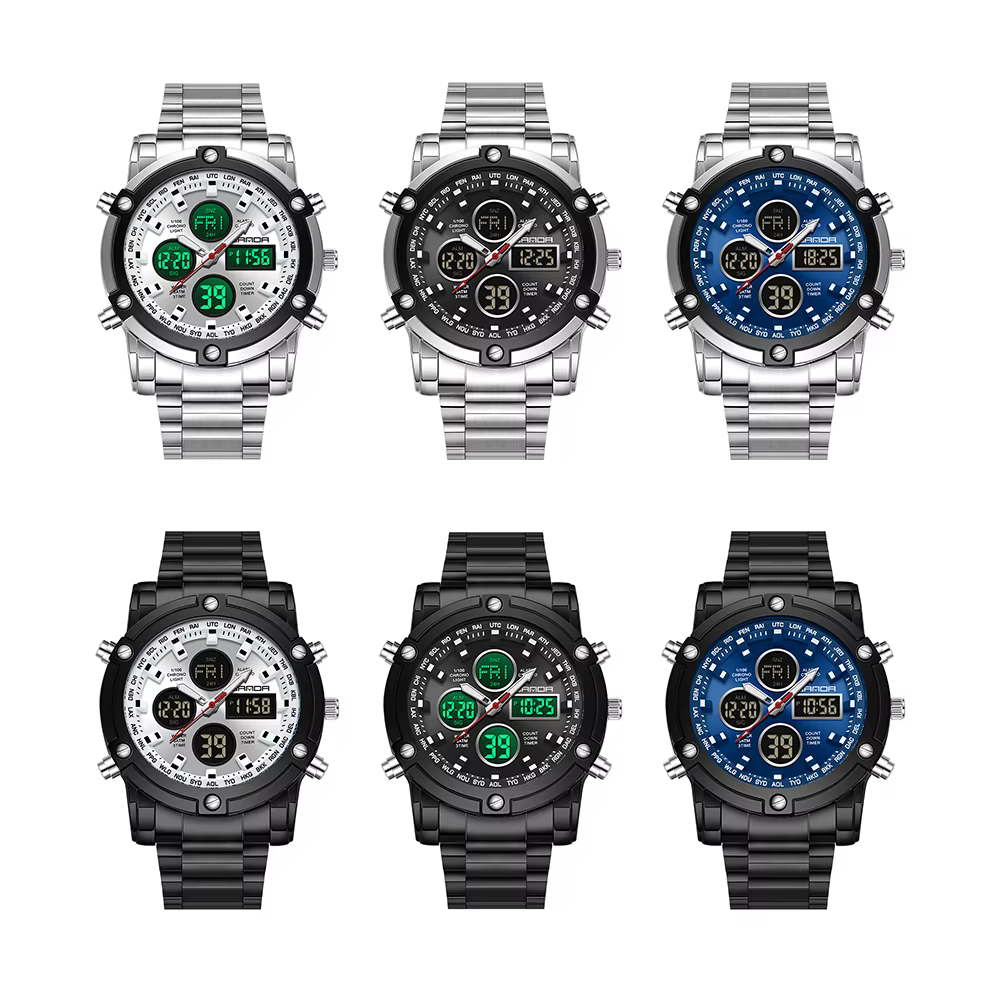 Montre-bracelet numérique classique pour homme SANDA