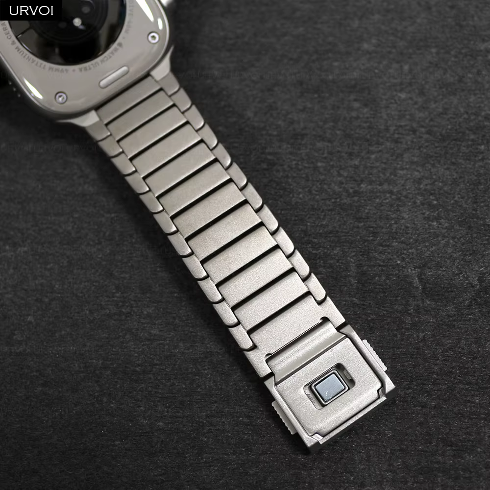 Bracelet à maillons URVOI pour Apple Watch Ultra 3 2 bandes Series11 10 9