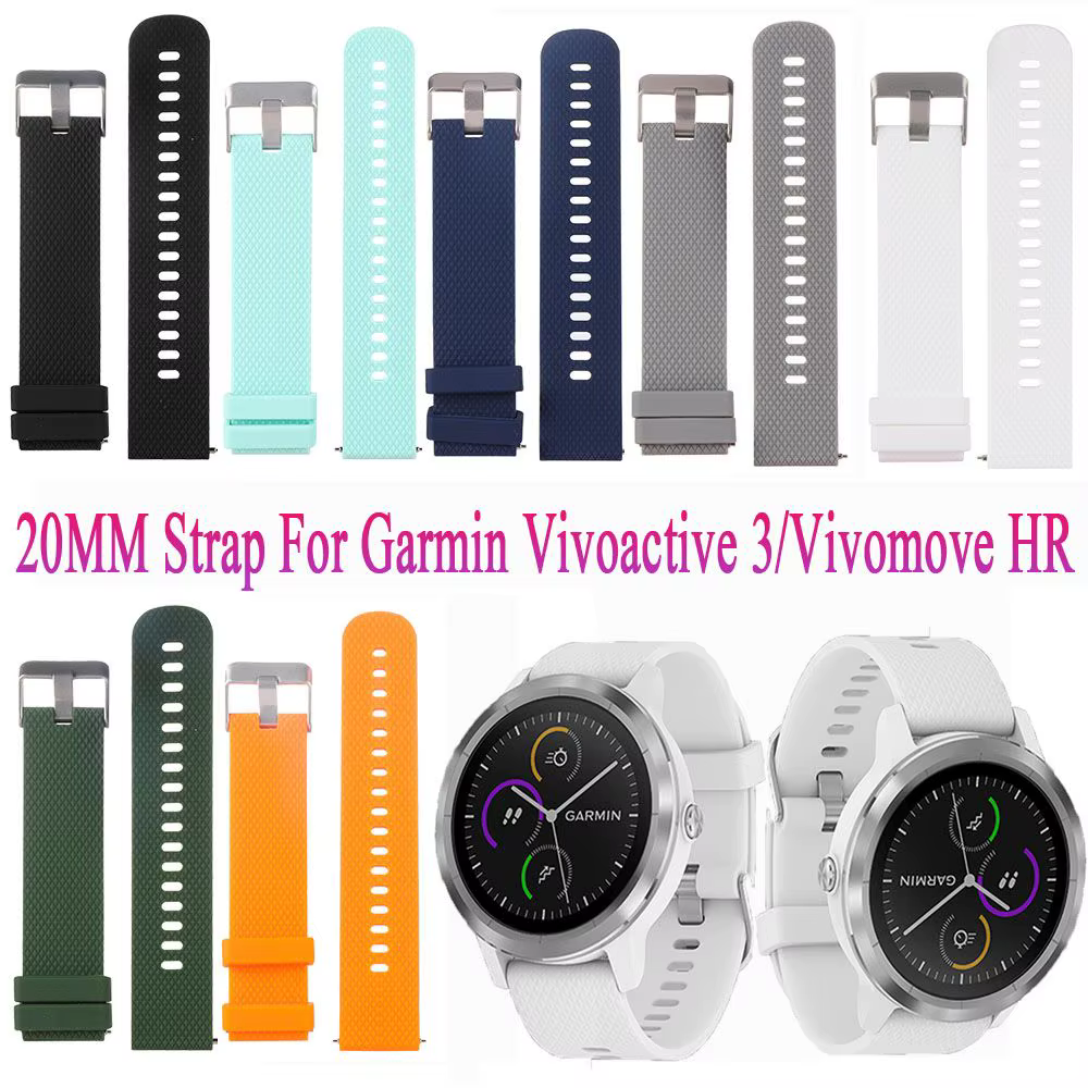 Bracelet de montre en silicone pour Garmin Vivoactive 3
