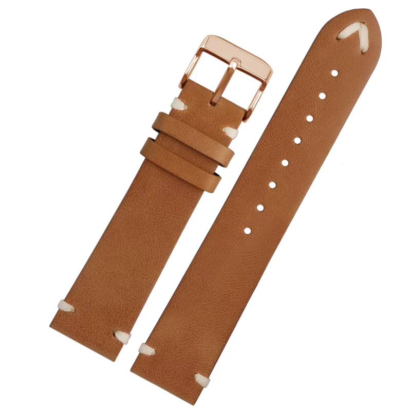 Pour Oris 65 bracelet en cuir véritable ceinture de plongée série anneau en cuivre Bronze grande couronne Tudor chaîne de montre Vintage 18mm 20mm 22mm