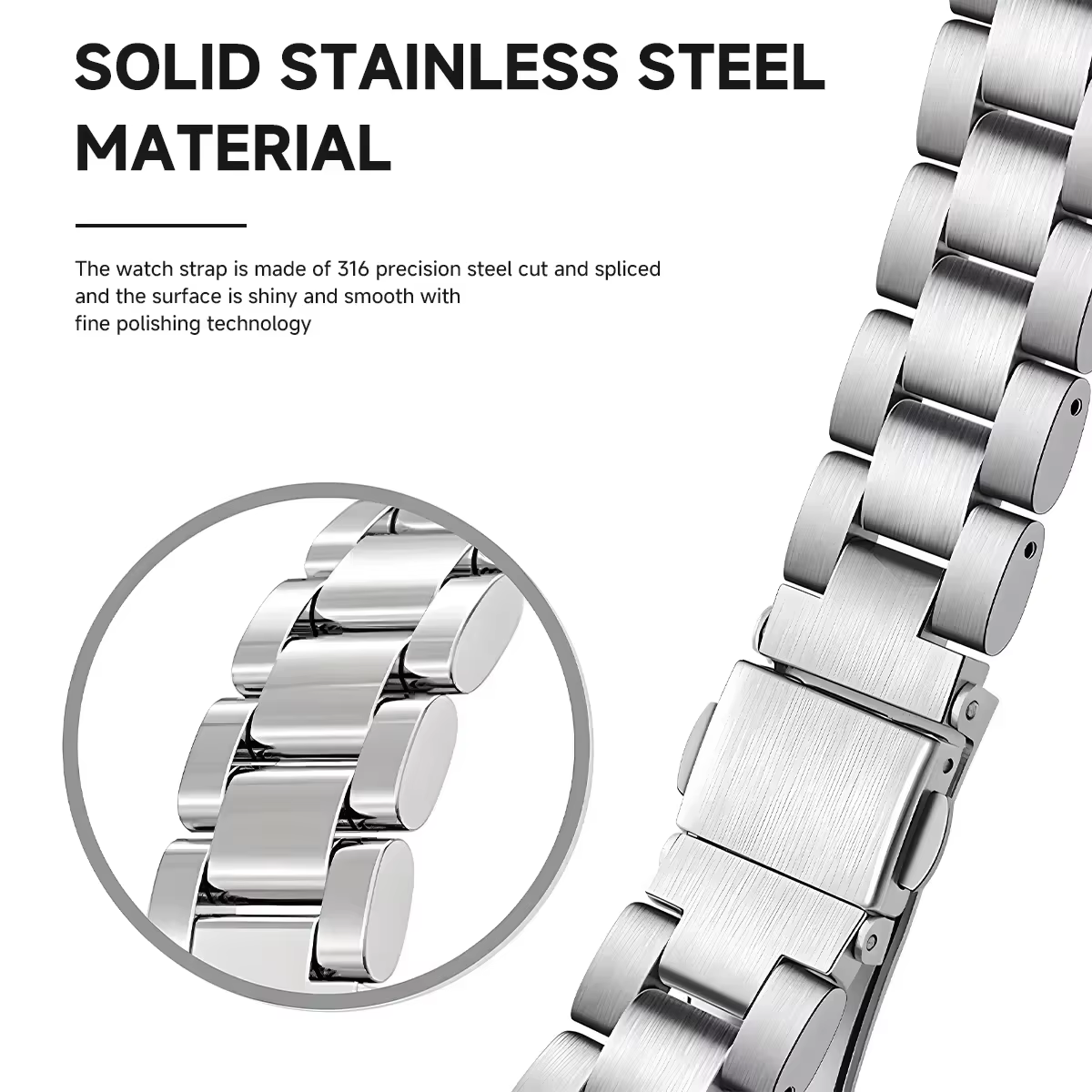 Bracelet métallique en acier inoxydable