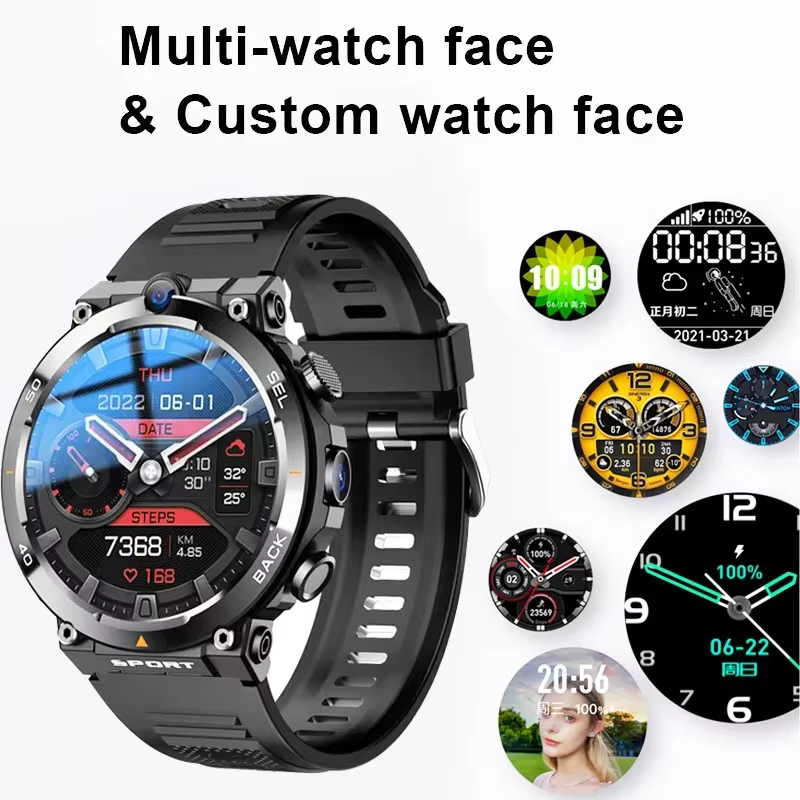 Montre intelligente réseau 4G pour hommes et femmes
