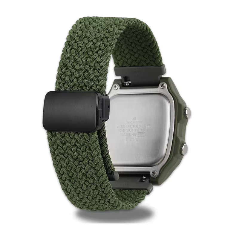 Bracelet de montre en nylon élastique pour Casio A158 A168 A159 A169 F91W AE-1200WHD/ae1300 | Boucle magnétique à