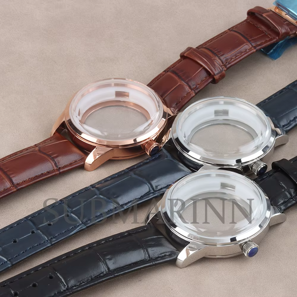 Boîtier de montre en verre arqué 40 mm
