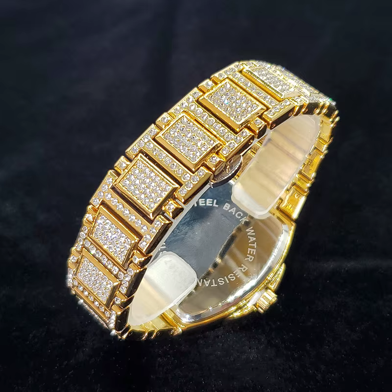 Montre en diamant de luxe pour hommes