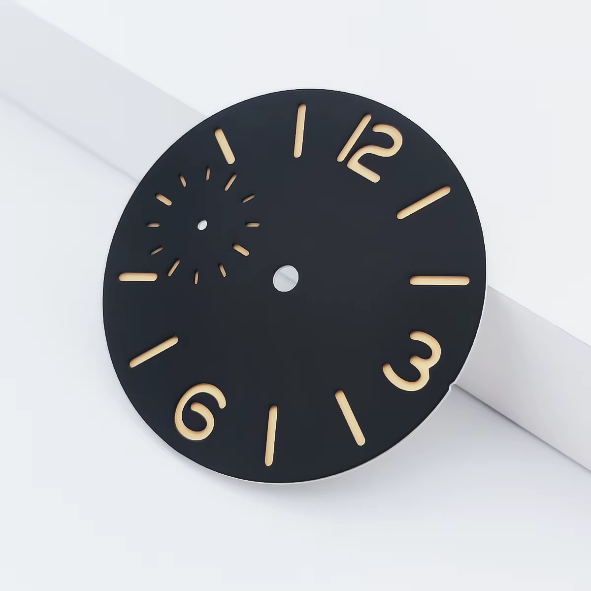 NEITON – cadran de montre noir bleu vert blanc