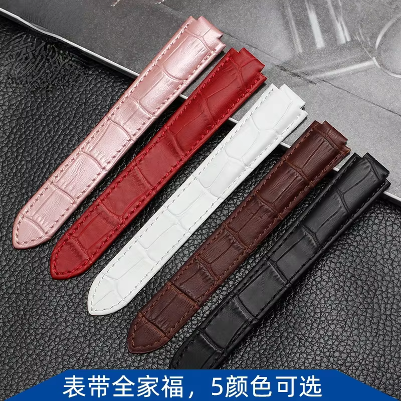 Bracelet de montre en cuir véritable pour hommes et femmes