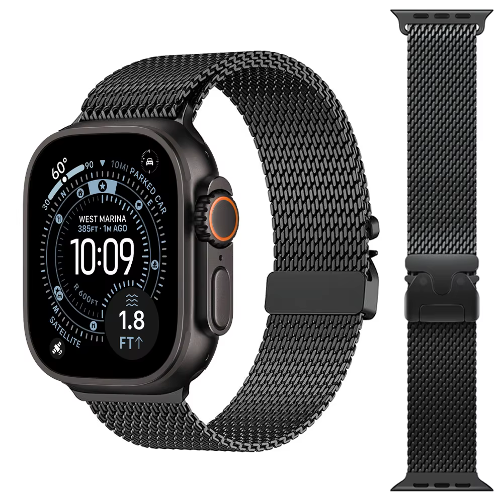 Bracelet en boucle milanaise en titane pour Apple Watch Ultra 2/3