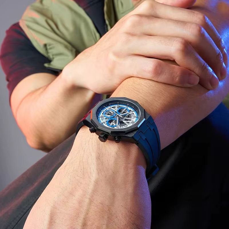 Reloj Hombre 2025 hommes Sport chronographe Montre en acier inoxydable avec Dates étanche lumineux
