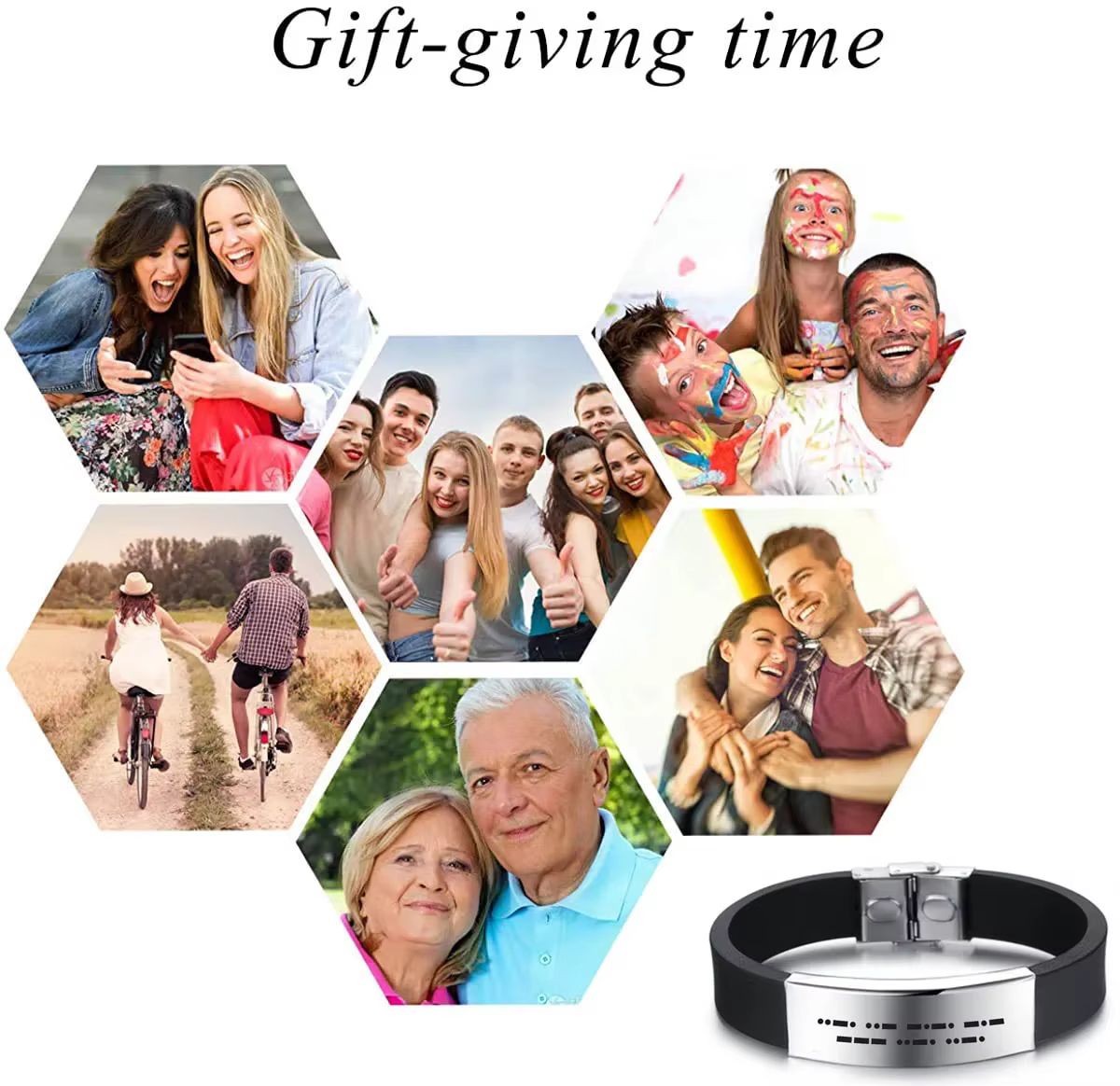 Bracelets personnalisés en Silicone pour hommes
