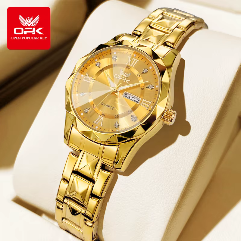 Montre-bracelet de luxe MMobGold pour femme