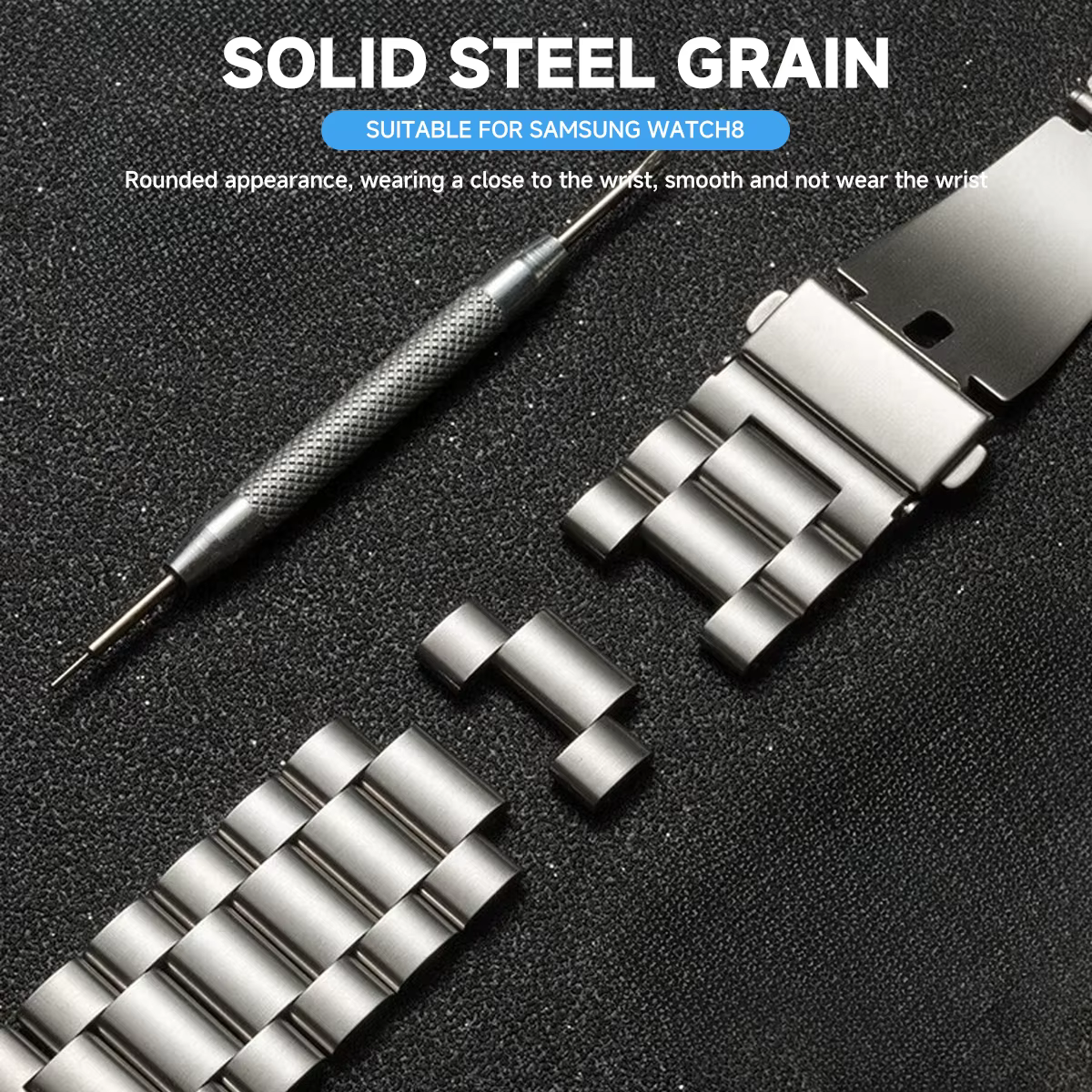 Bracelet en métal pour Samsung Galaxy Watch 8 40mm 44mm 8 classique 46mm
