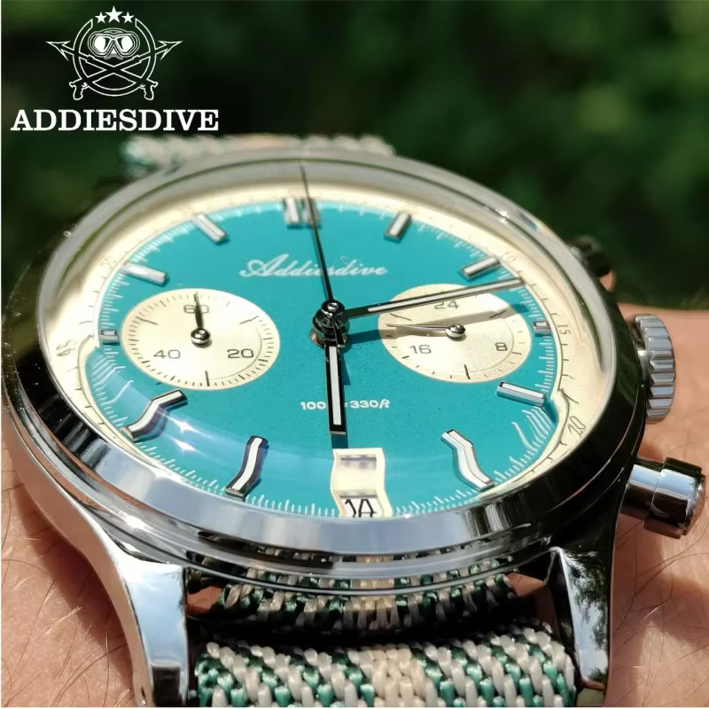 ADDIESDIVE offre spéciale AD2095 montre chronographe homme BGW9 Super lumineux 10Bar étanche VK64