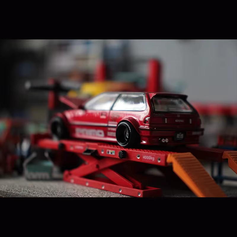 Accessoire de scène de garage 1:64, ensemble d'outils de réparation automobile, modèle de voiture, alignement des roues, scènes d'atelier de mécanique, miniatures DIY