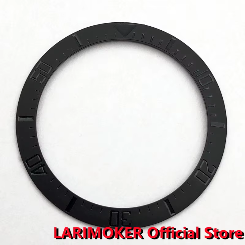 LARIMOKER 38mm lunette de montre en céramique noire adaptée
