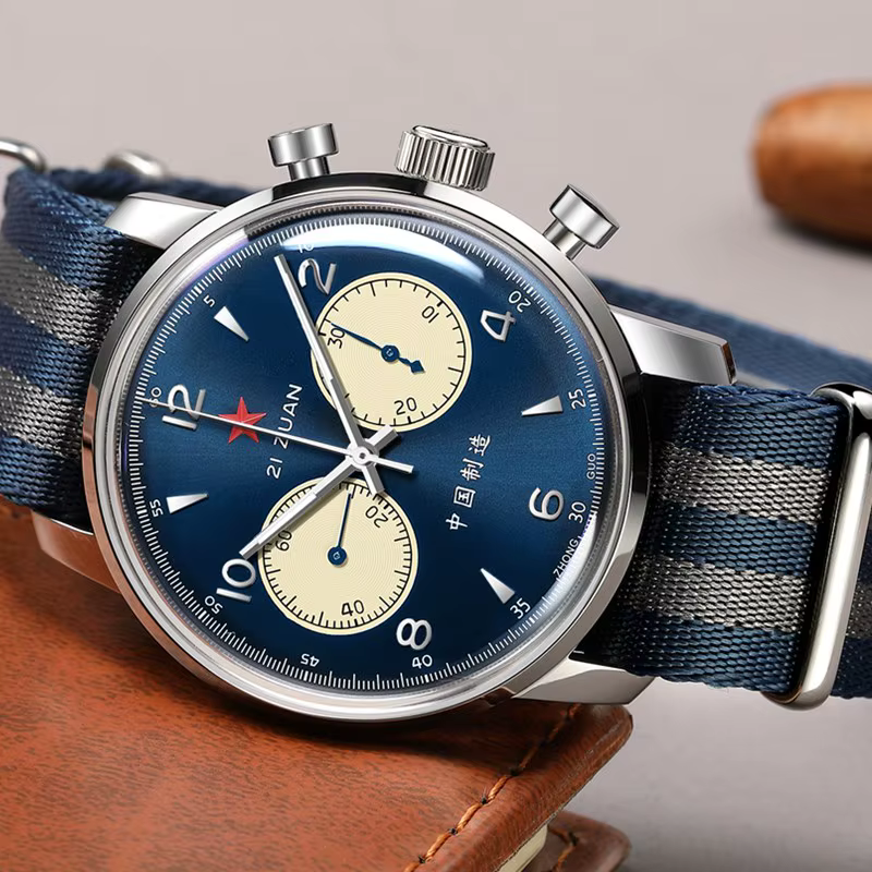 Red Star-Montre-bracelet mécanique à col de cygne pour homme