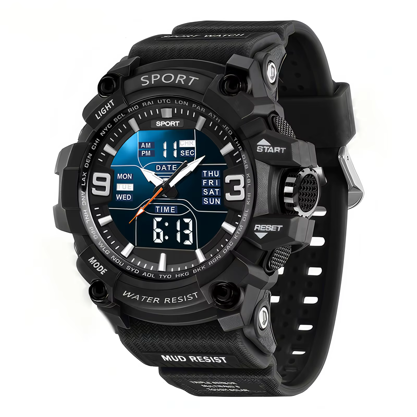 Montre de sport tendance pour homme avec grand cadran