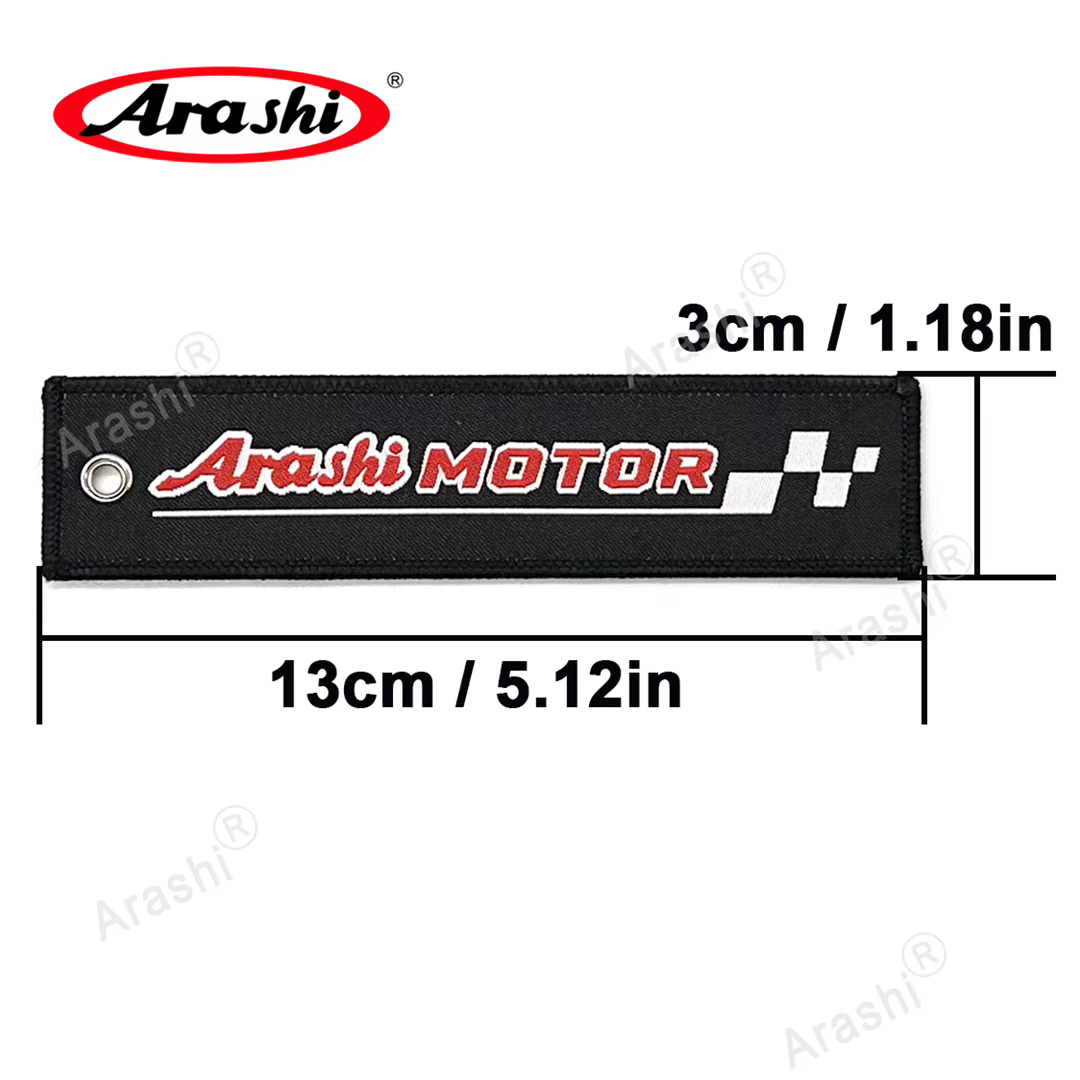 Arashi Logo porte-clés moto voiture porte-clés Double face étiquette mode porte-clés pour hommes cavalier cadeau moto accessoires