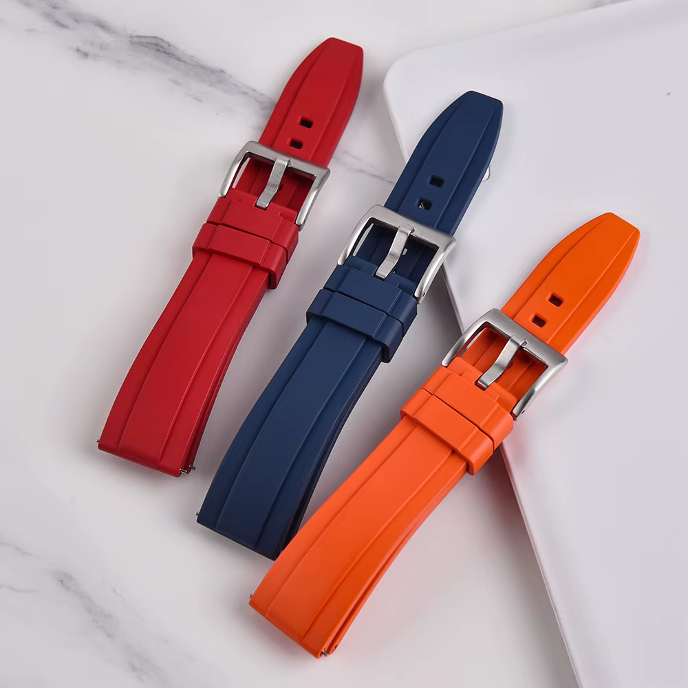 TONJETT bracelet de montre en caoutchouc vulcanisé FKM 18-19-20mm 21mm 22mm 23-24mm bracelets