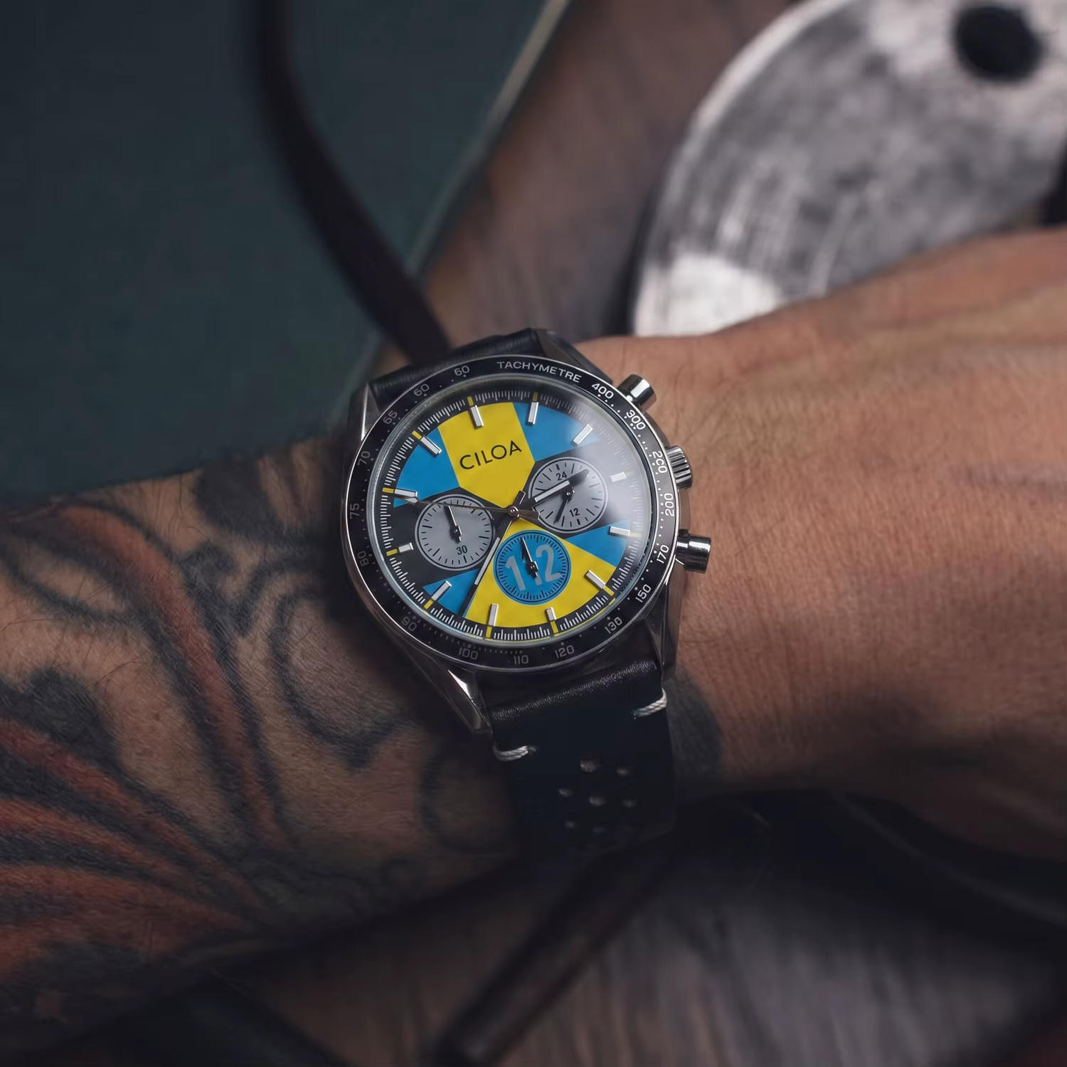 Montre chronographe de course pour homme CILOA