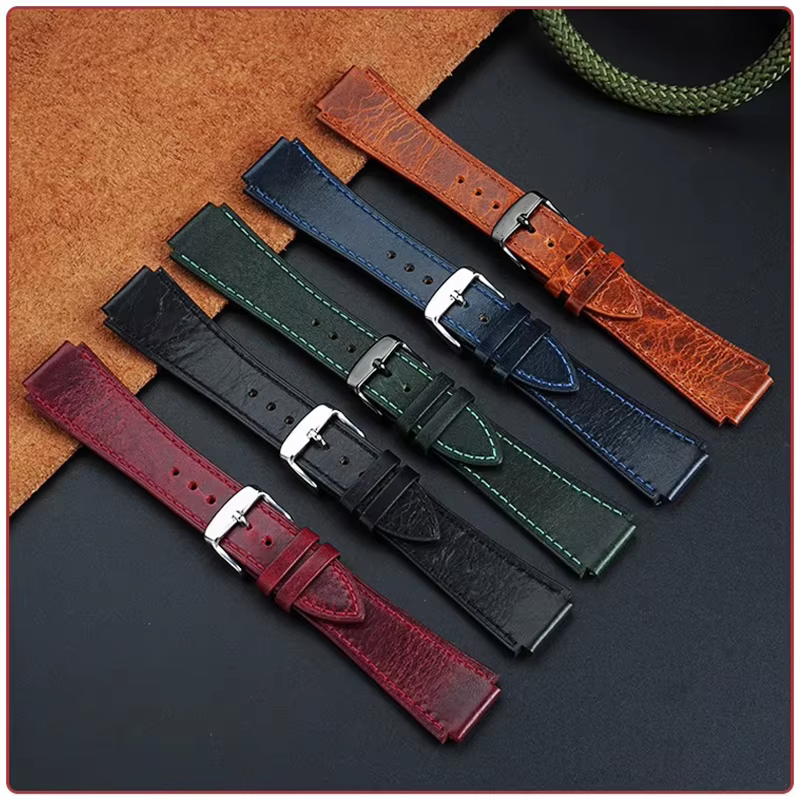 Pour Casio rétro Bracelet de montre en cuir véritable AE1200/1300 A158W/159/A168 F-91W W-216H