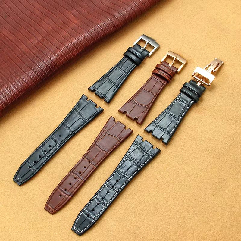 Bracelets de montre en cuir de qualité supérieure pour Audemars Piguet Royal Oak 26320 26mm