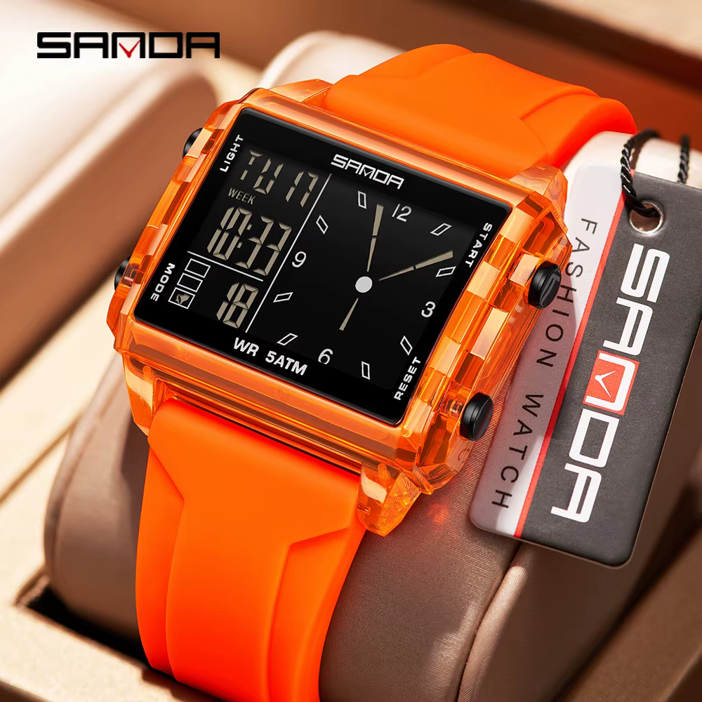 Mode SADNA nouveau 6273 montre électronique pour femme multifonctionnel sport LED étanche synchronisation étudiant