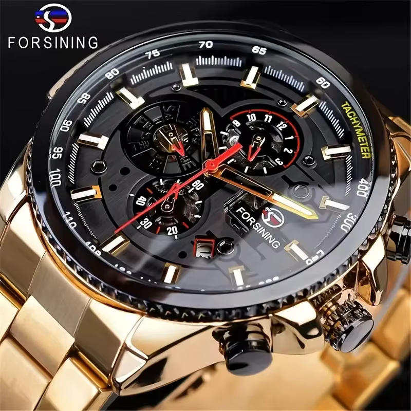 Montre mécanique automatique pour homme - Design squelette élégant