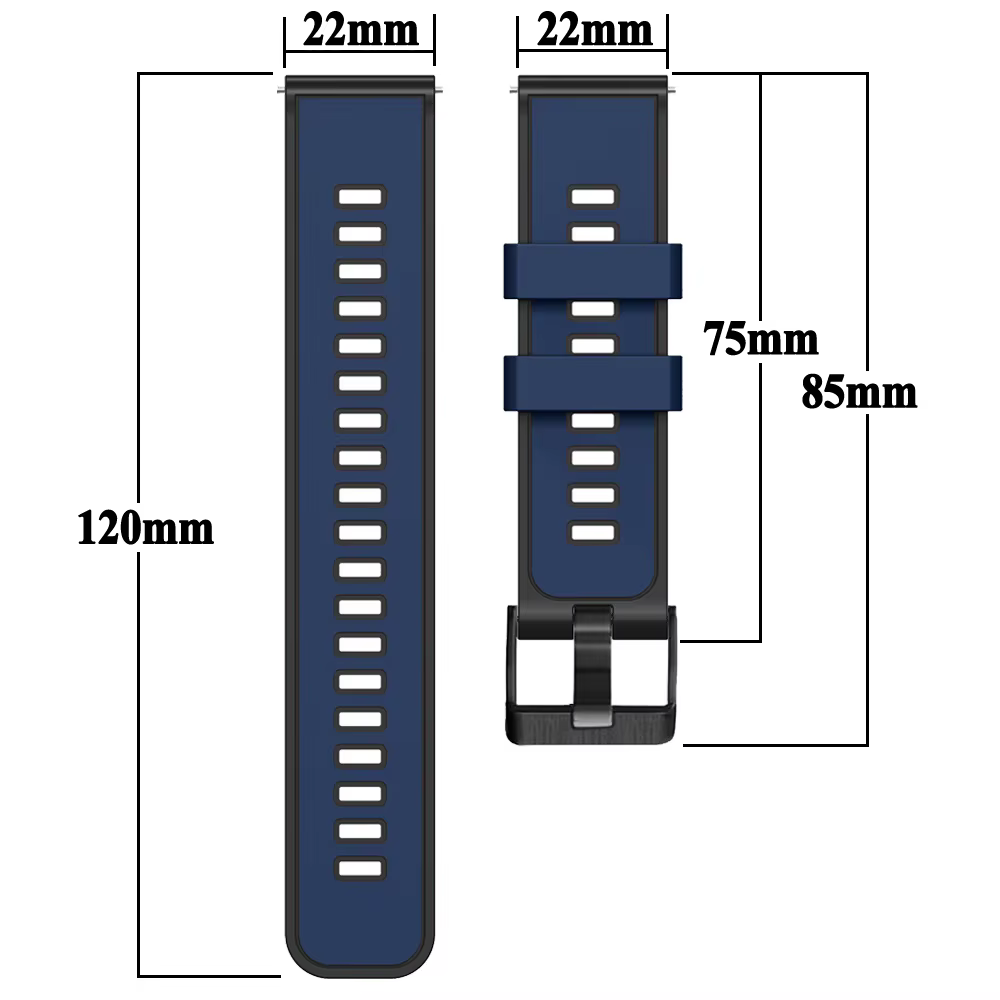 Bracelet de montre en silicone pour homme