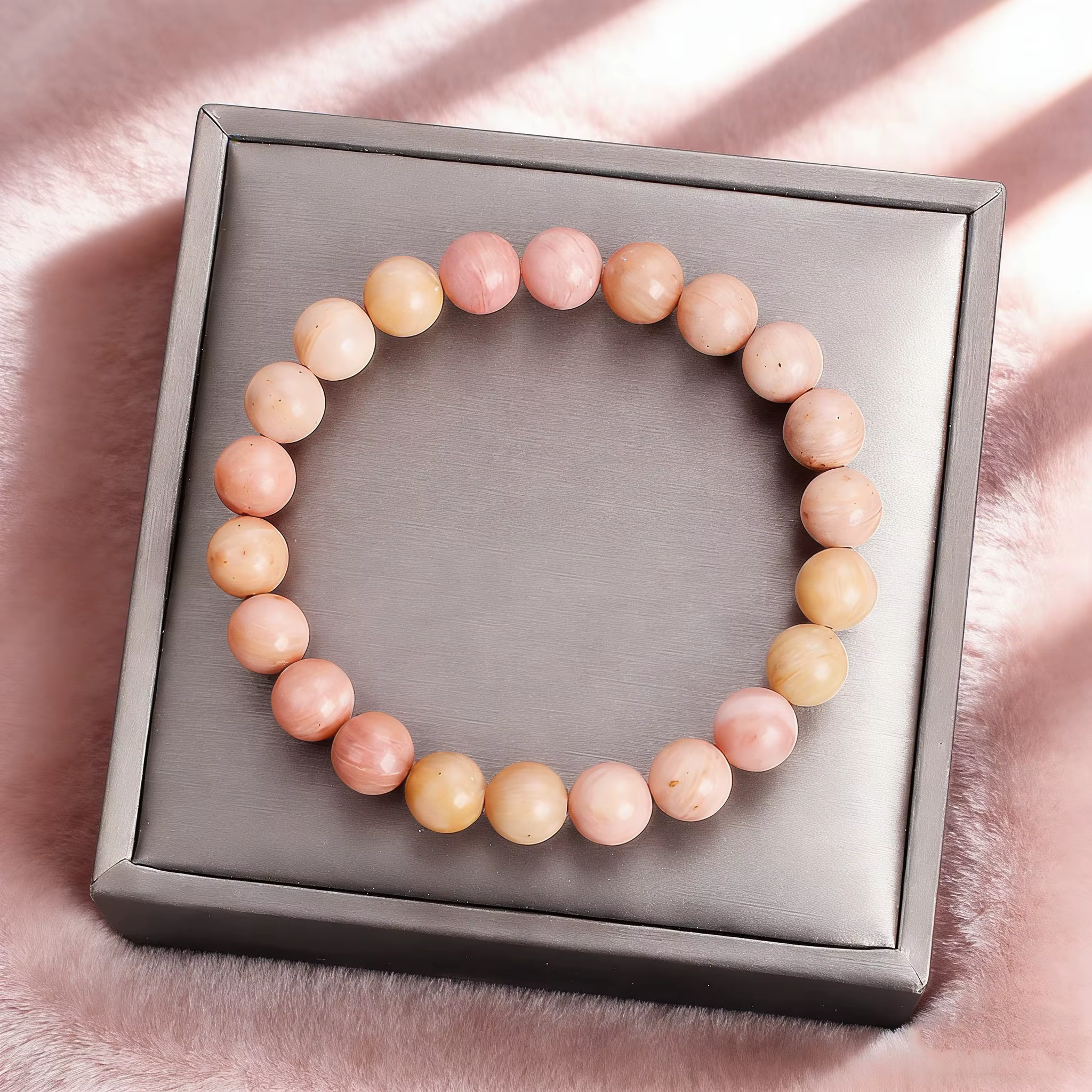Bracelet en rhodochrosite 6 8 10mm