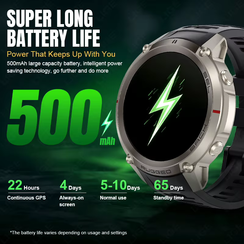 Montre connectée GPS avec carte hors ligne