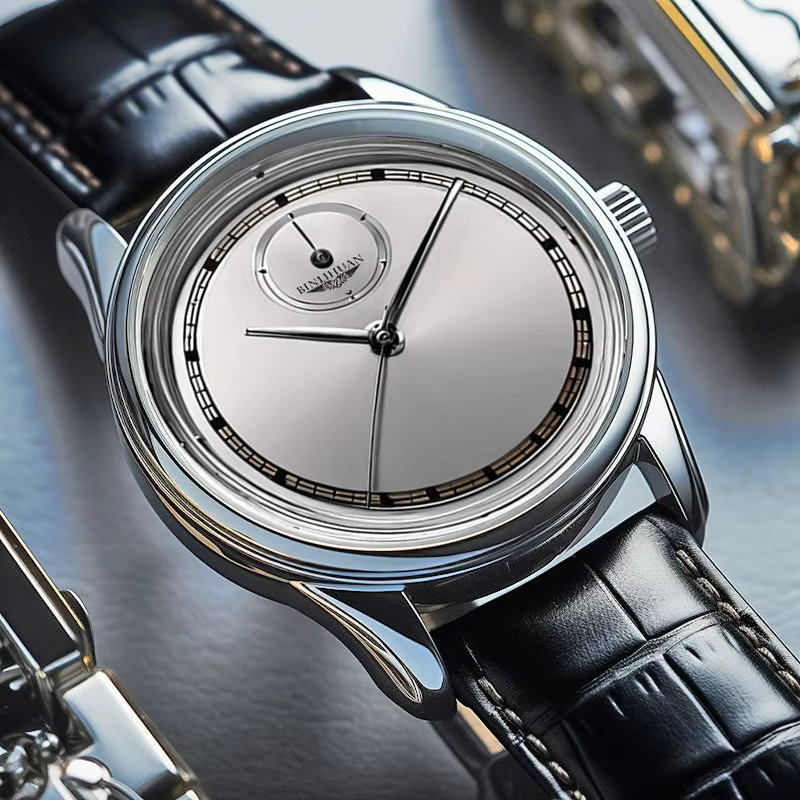 2025 nouvelle mode hommes d'affaires en cuir noir étanche montres à Quartz analogique montre-bracelet cadeau d'anniversaire