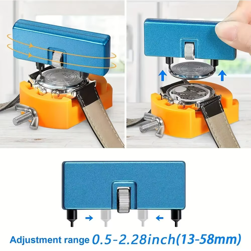 Kit de 12 outils de réparation pour le remplacement de piles de montre