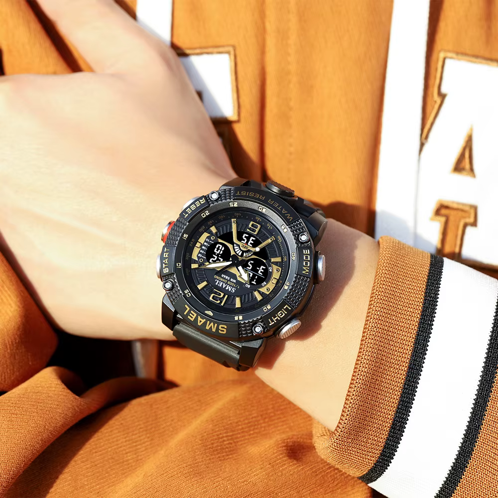 Montres de Sport hommes SMAEL étanche analogique numérique