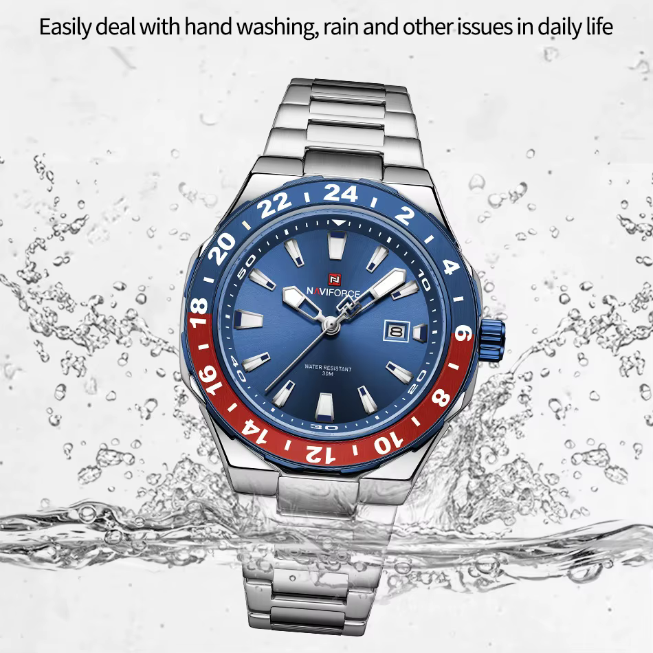 NAVIFOCE montres d'affaires de luxe pour hommes sport étanche horloge à Quartz